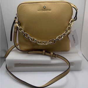 Liz Claiborne Mustard Crossbody Bag with Chain